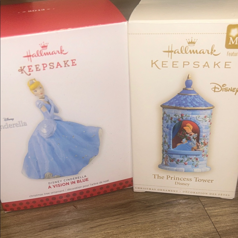 Hallmark Keepsake Disney Cinderella Ornament Pair